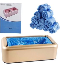 Shoe Cover Machine with 300pcs Plastic Shoe Covers Non-Slip Bottom Shoe Cover Machine for Apartment