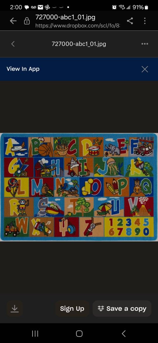 Brand New ABC Design Rug 8x10 Size
