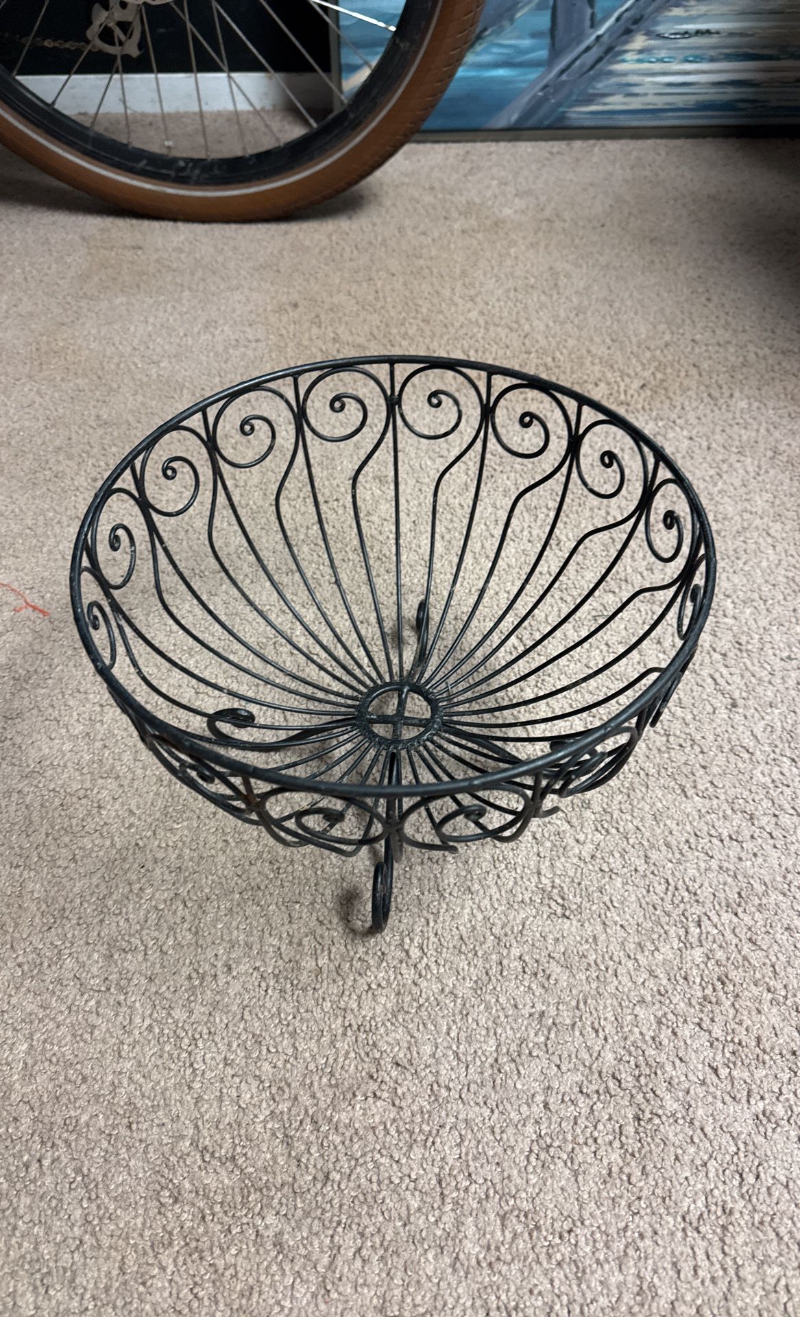 Vintage Metal Fruit Bowl