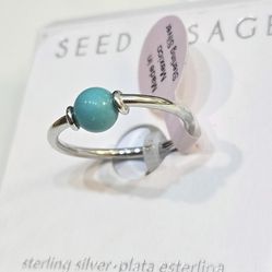 SHIPPING ONLY  *  .925 Sterling Silver Turquoise Gemstone Ring 