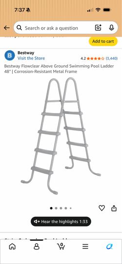 Bestway pool ladder