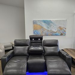 Leather Sofa Greymel 