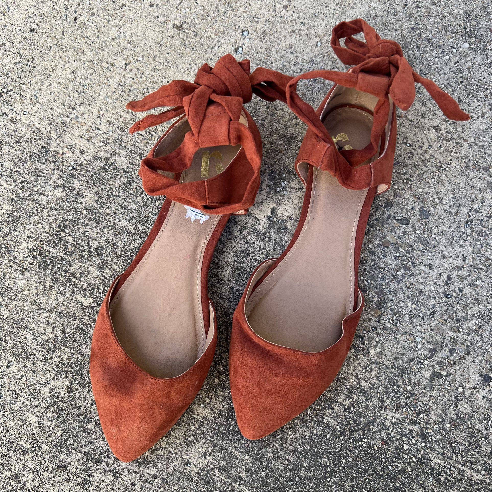 Women’s Burnt Orange Flats Size 7