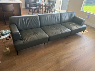 3-Piece Leather Couch 9ft/6ft - Good Condition