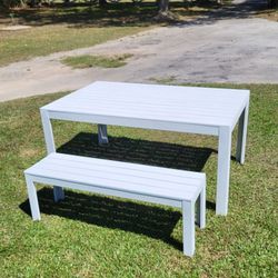 Table and Bench
Aluminum
