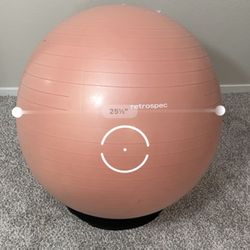Exercise Ball / Yoga Ball with Base (Retrospec) – Great for Pregnancy & Workouts 