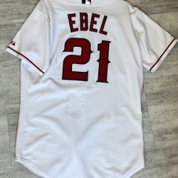 Authentic Angels baseball game worn jersey #21 Size 44 