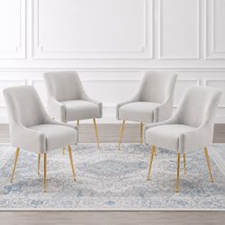 Grey Velvet Dining Chair Set Of 4