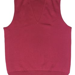 Vintage LR II LeRoy 100% Wool Mens Sweater Vest Burgundy Size M