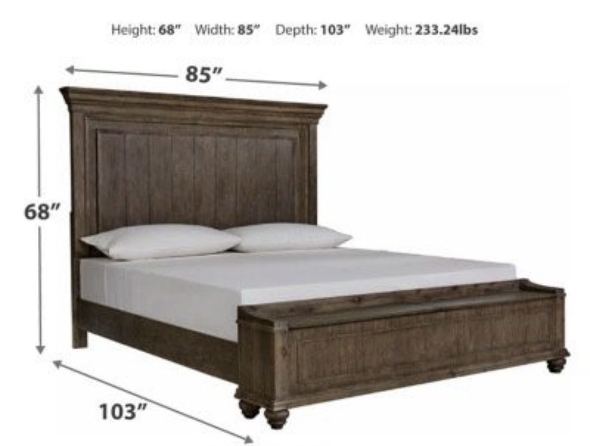 King Bed With Storage Bench