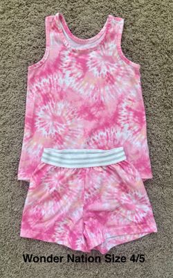 4/5T Girl Wonder Nation Summer Pajamas