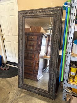 Large framed mirror