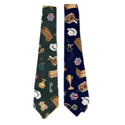 Western Cowboy Neck Tie Horse Country Equestrian Lot Riding 2 Vintage Retro