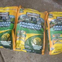CRABGRASS  PREVENTER  2 Full Bags And One 1/2 $40 For All 3 Bags 