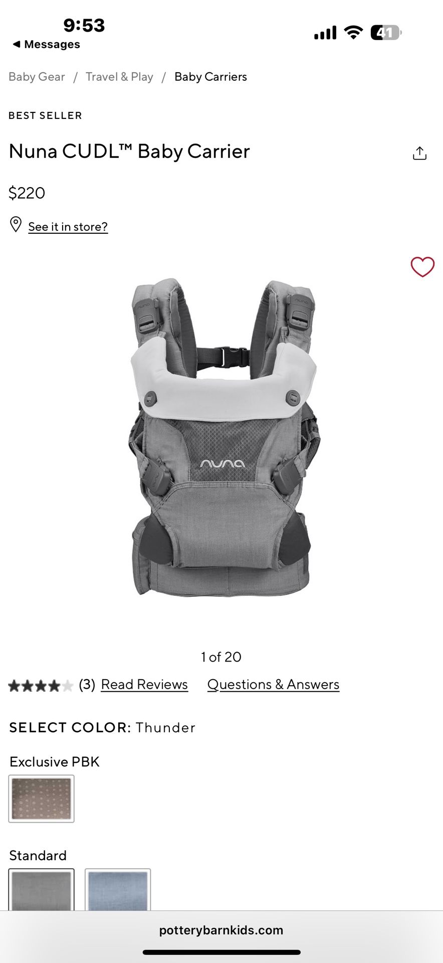 Nuna CUDL Baby Carrier