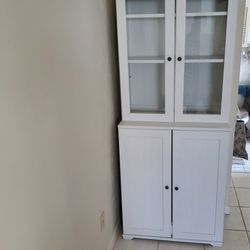 White Bookcase With Doors