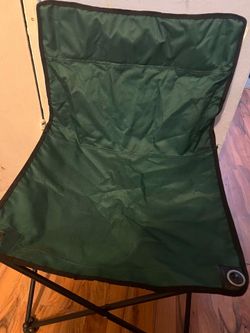 Green folding chair