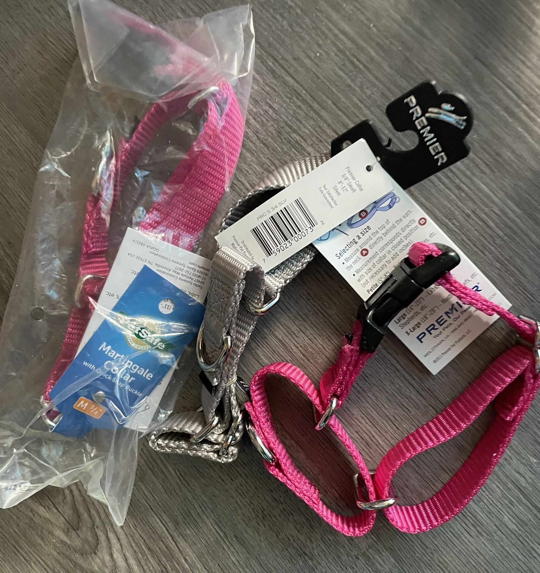 3 Slip Leads 3 Non Slip Dog Collars 
