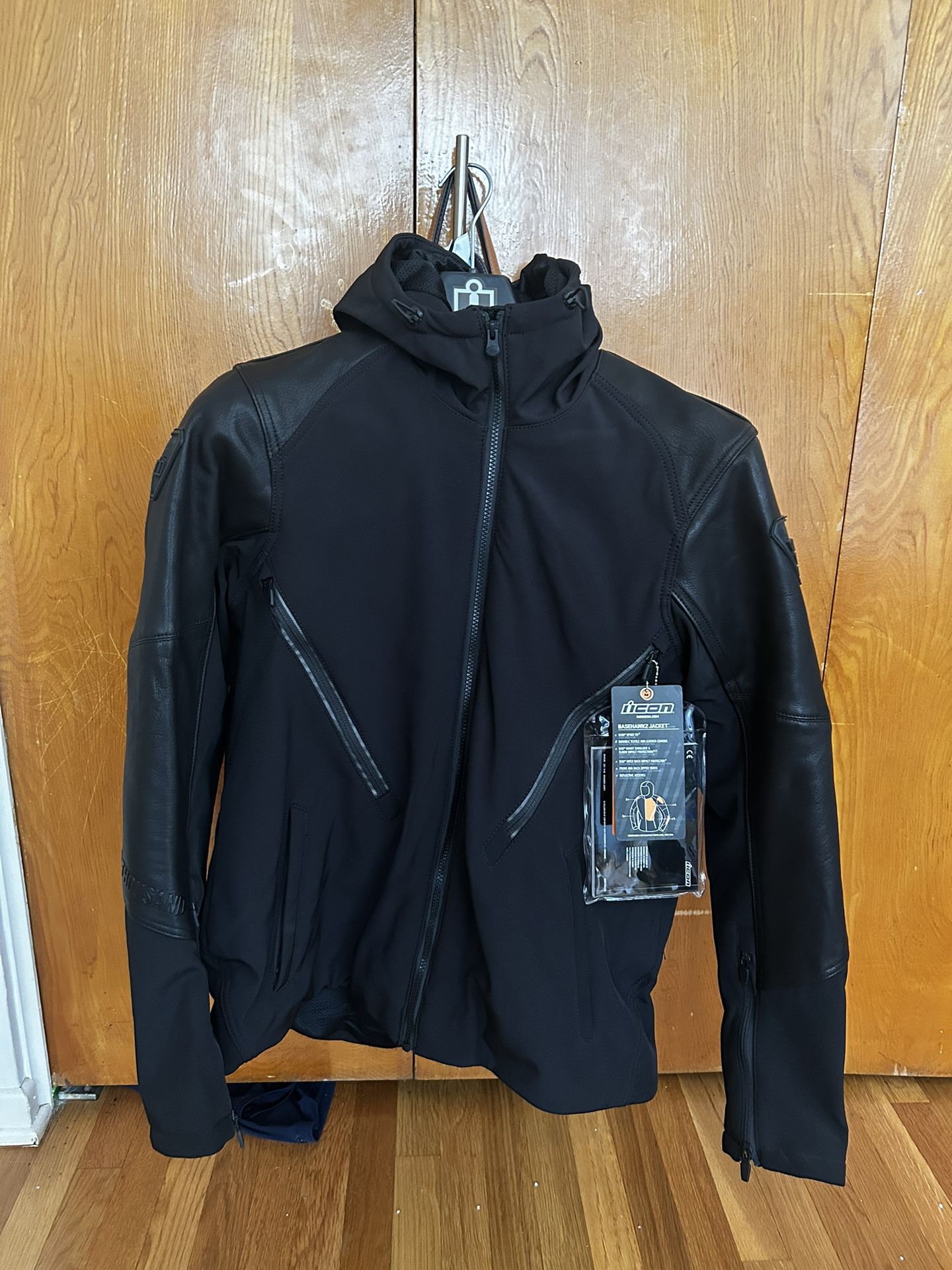 ICON Half Leather Half Nylon-ish Motorcycle jacket