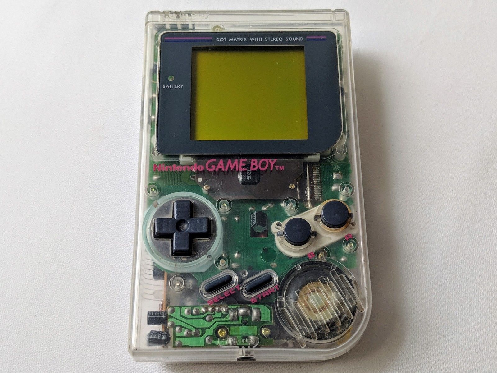 Original Nintendo Gameboy Clear Special Edition 1989 Fully Working in Original Clear Case