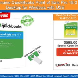 QuickBooks POS Point of Sale Pro 19.0 Authentic Physical USB