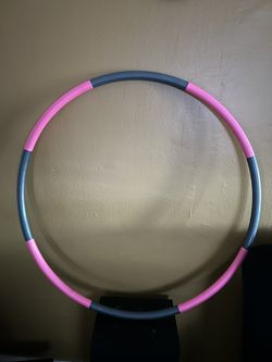 Weighted Fitness Hoop for Adults Beginners, 2lb Hula Hoop for Fun Exercise, 8 Detachable Sections