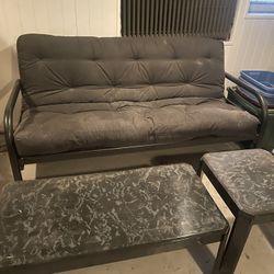 Futon & 3 Tables