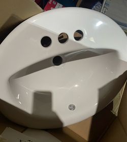 Caitlin L1290-4 Oval Drop-in Bathroom Sink