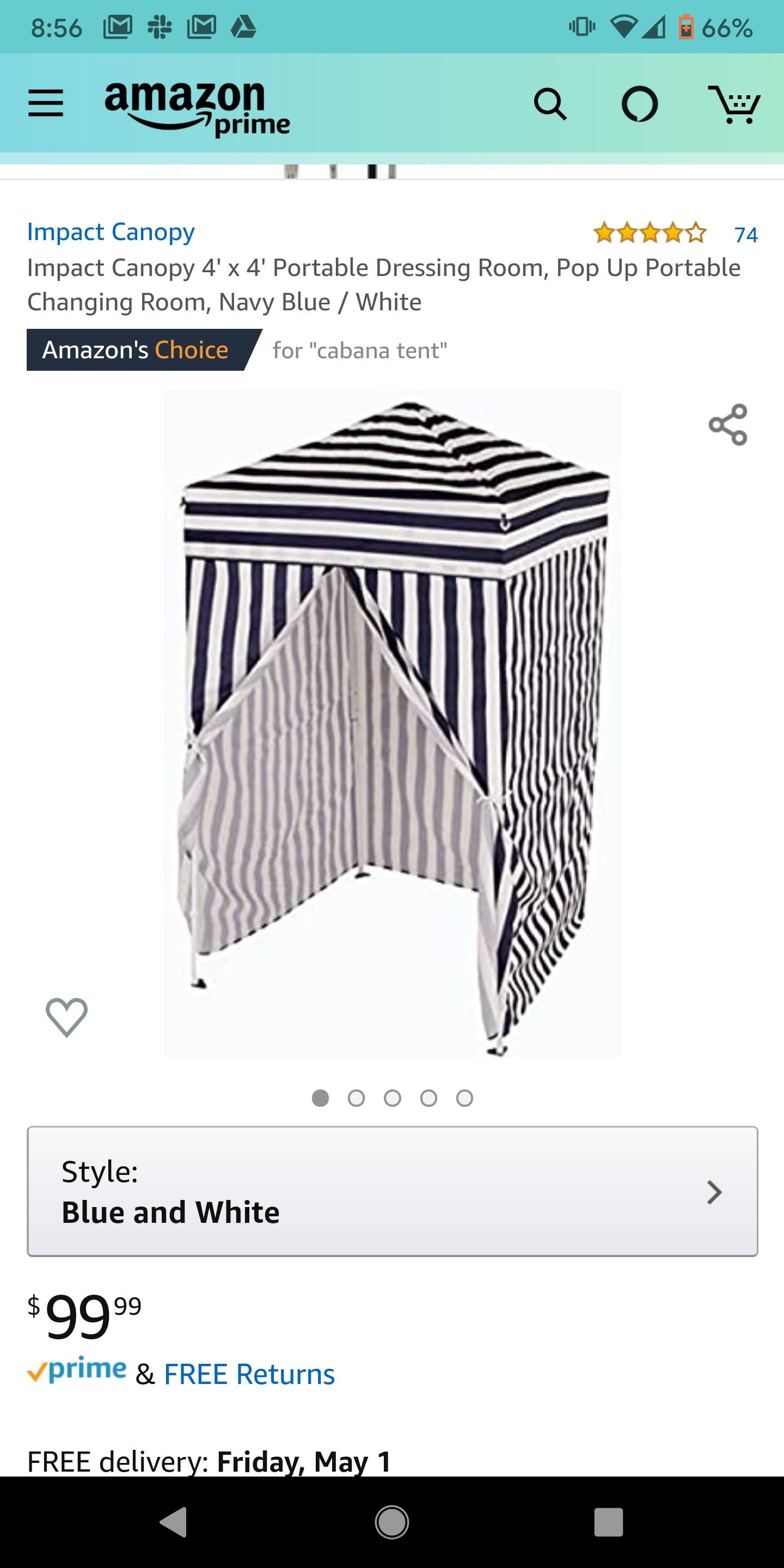 Apontus Impact TMS Cabana Dressing Room Popup Photo booth Tent EZ Up 4' x 4' x 7'