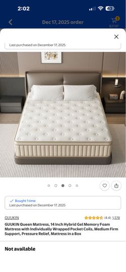 GUUKIN Queen Hybrid Gel Memory Foam Mattress 14 Inch