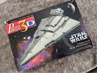 Vintage 1996 Star Wars Puzz 3D Imperial Star Destroyer – Complete