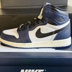 Size 6.5 Y - Air Jordan 1 Retro High  GS FD1437 401 - Midknight Navy/Black-White