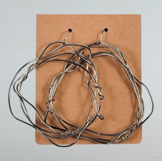 Sterling Silver Twisted Loop Earrings