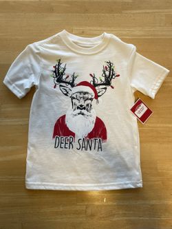 NWT Deer Santa T-Shirt