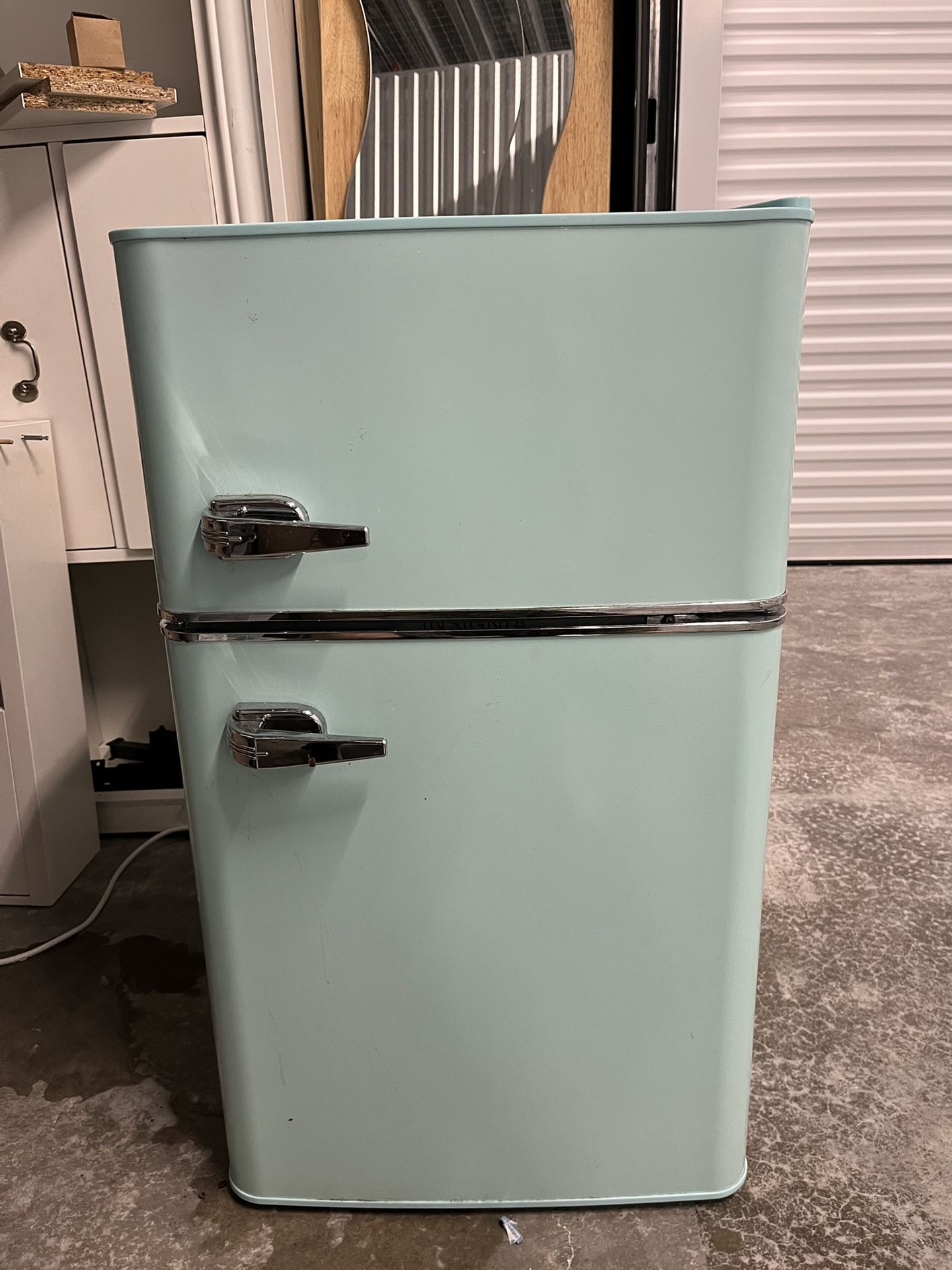 Mint Green Retro Mini Fridge