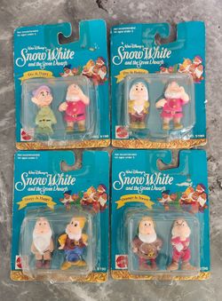 Disney Snow White & the Seven Dwarfs Mattel Figure Toy Dopey Grumpy Doc