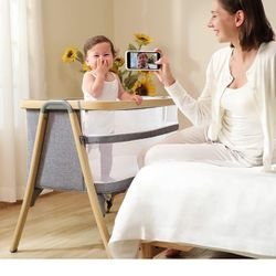 NEW!!! AMKE Baby Bassinets,Bedside Sleeper for Baby,Baby Crib Portable Bassinets for Safe Co-Sleeping, Adjustable Baby Bed for Baby Infant Newborn Gir