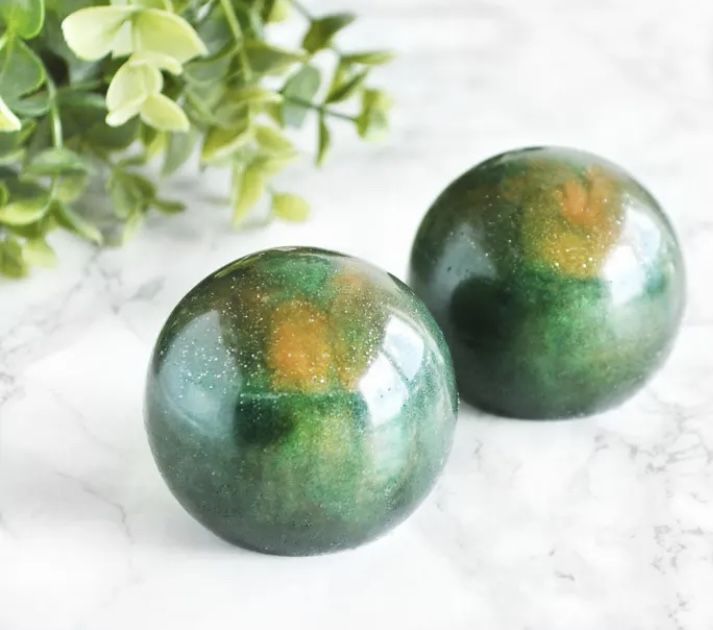 Vegan Supernova Soap - Activated Charcoal Gift Idea For Girlfriend - Grapefruit Scented Soap Ball - Galaxy Birthday Party Present For Friend