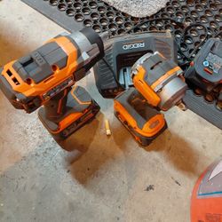 Rigid Impact Drills, Batteries And Charger