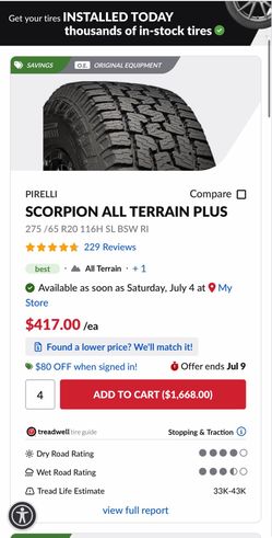 SCORPION ALL TERRAIN PLUS 20 inch