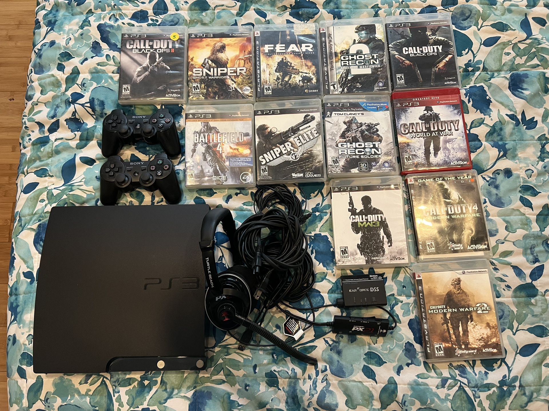 PS3/Headset/Controllers/Games