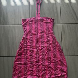 Adriana Sahar pink halter dress