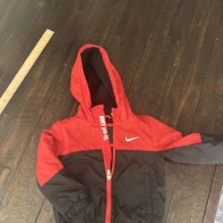 Nike Toddler Windbreaker Jacket, Size 2T – Red & Black 
