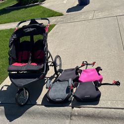 FREE ALL Terrain Stroller And 4 Kids booster seats!