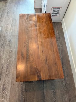 Walnut Leather Coffee Table set