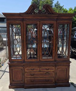 72 inch Mahogany Buffet/China Display Cabinet