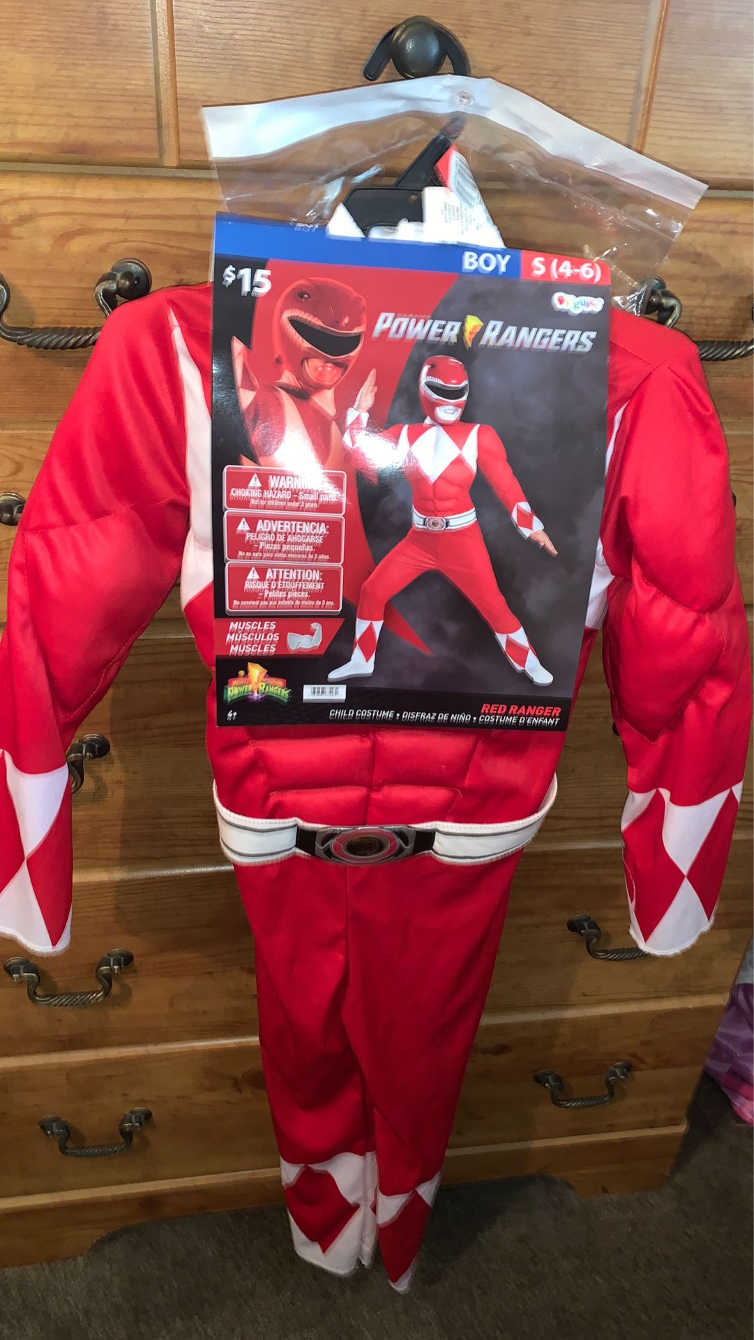 Power Ranger (Red rangerJason)$10 Firm size 4-6
