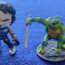 NINJA TURTLES Leonardo and Case Jones