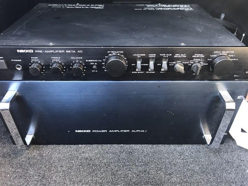 Nikko alpha 1 power amplifier and nikko preamplifier