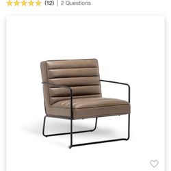 Target Faux Leather Chairs  (set Of Two)